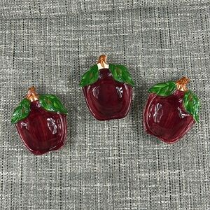 Vintage Franciscan Apple Dishes Tea Bag Holder Spoon Rest Bag EUC 1970’s